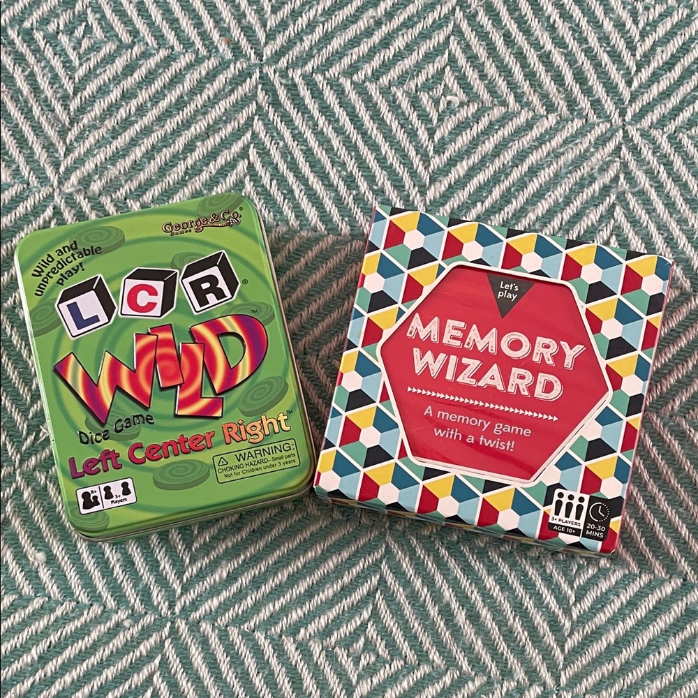 New LCR Wild Dice Game and Memory Wizard Game Set